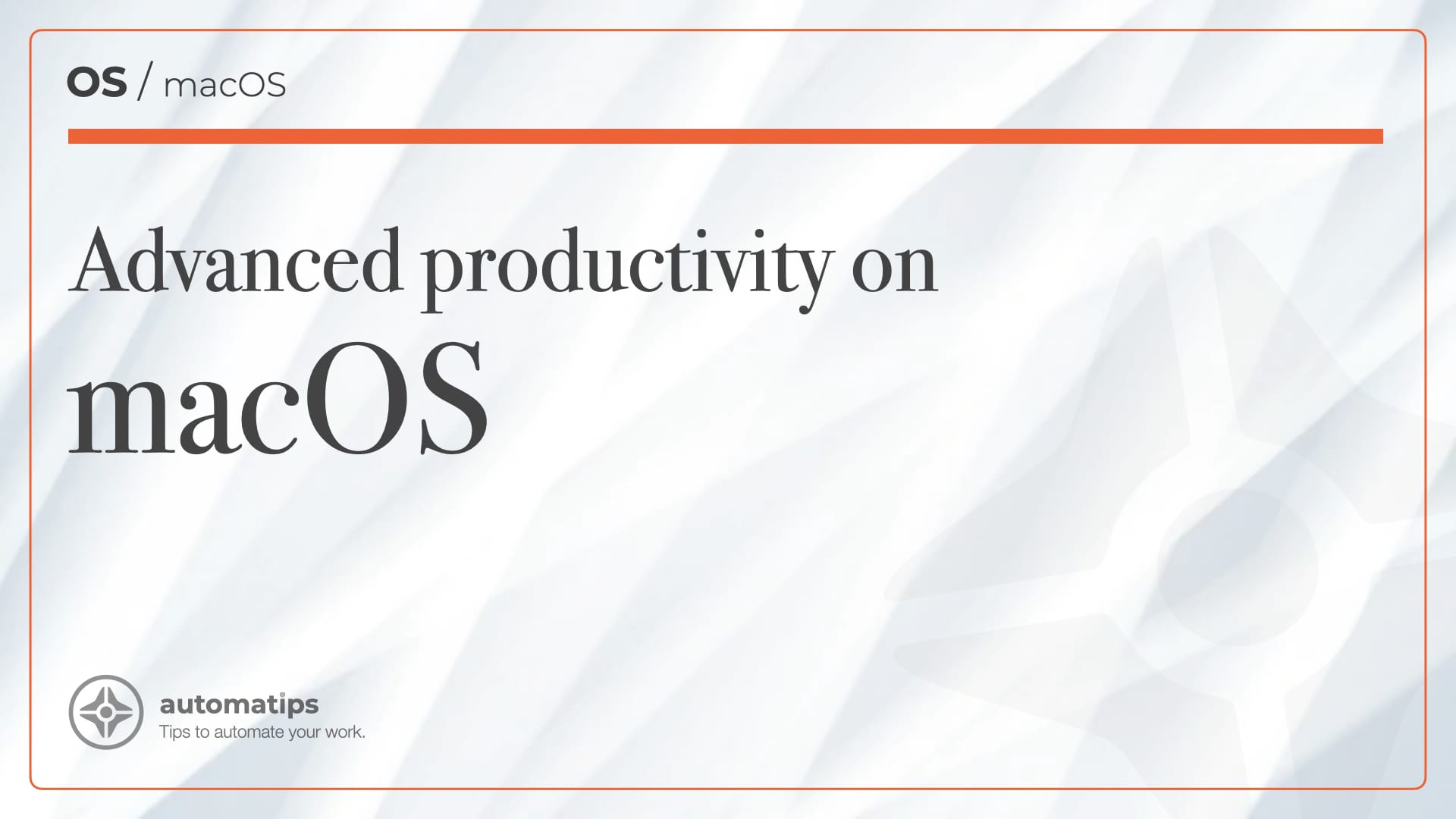 macOS productivity course cover